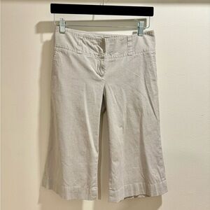 Striped Light Gray and White Bermuda Shorts- RW& Co, Size 0
